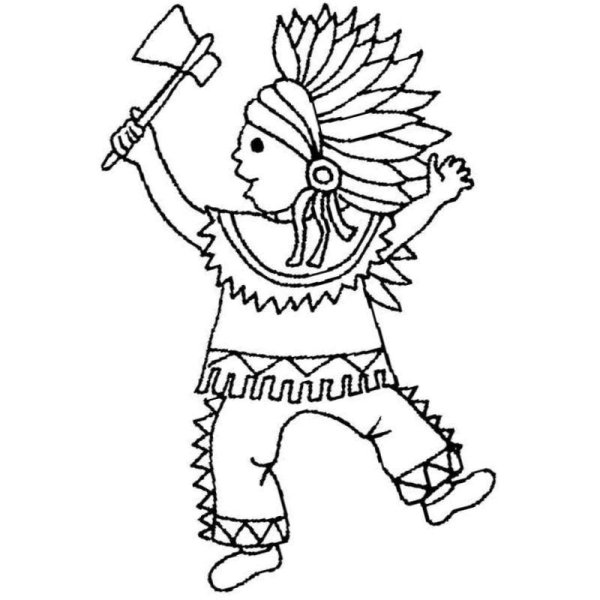 Индейцы. Раскраска