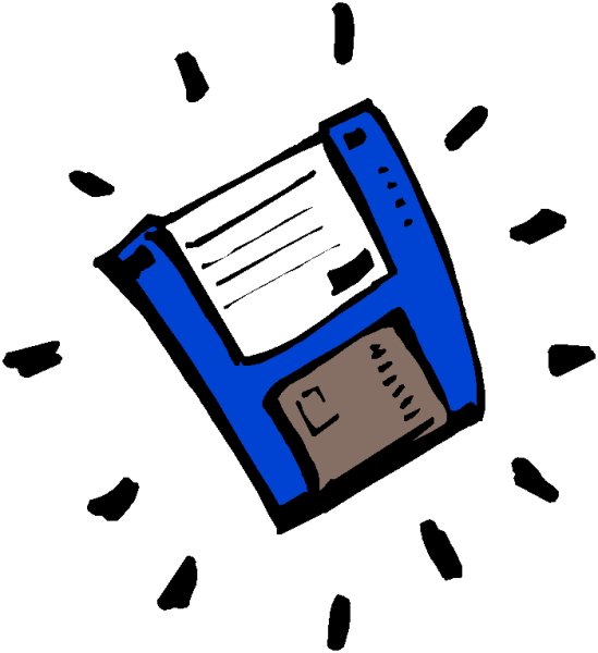 Дискета на белом фоне