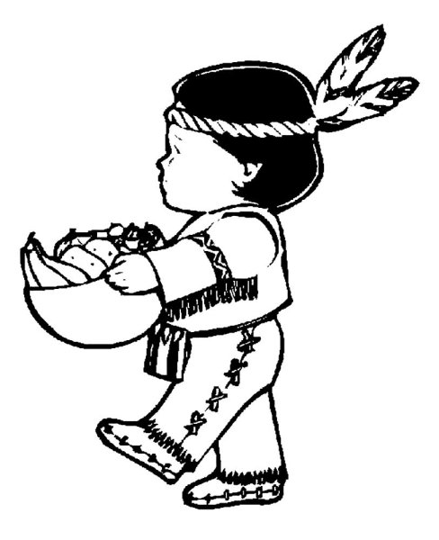 Индейцы. Раскраска