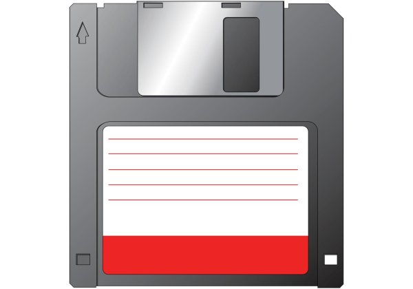 Дискета на прозрачном фоне