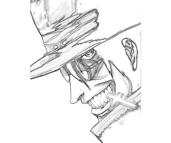 Хеллсинг Алукард скетч