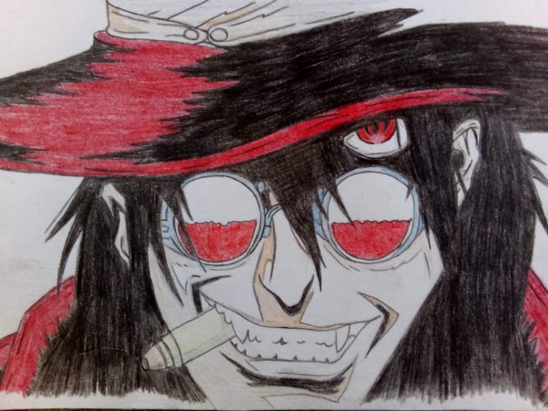 Алукард Хеллсинг карандашом