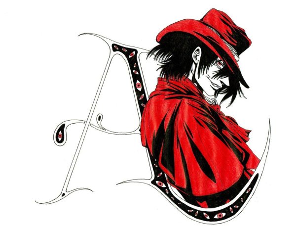 Алукард Хеллсинг нарисовать