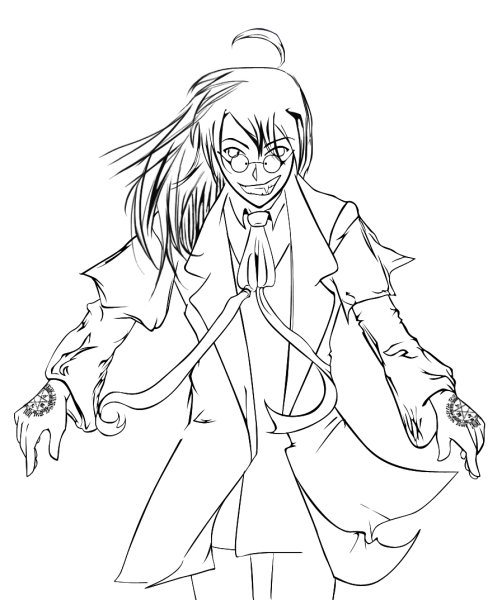 Интегра Хеллсинг раскраска