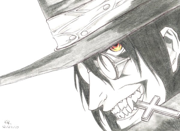 Алукард Хеллсинг рисунок