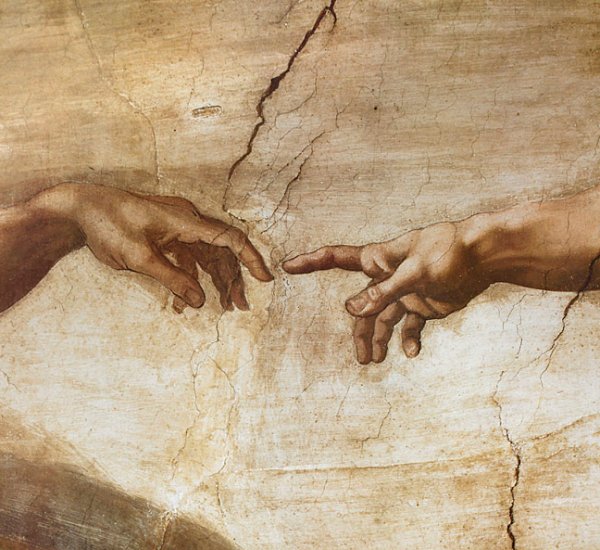 Микеланджело Буонарроти Сотворение Адама руки