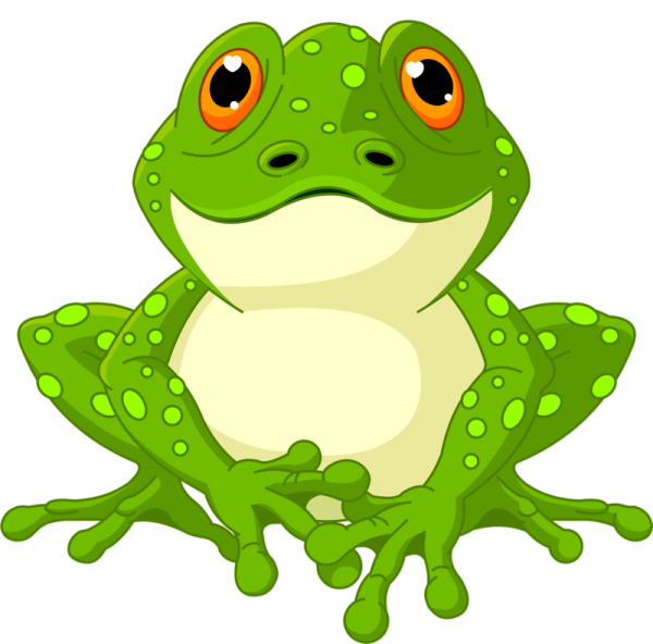 Лягушонок на прозрачном фоне