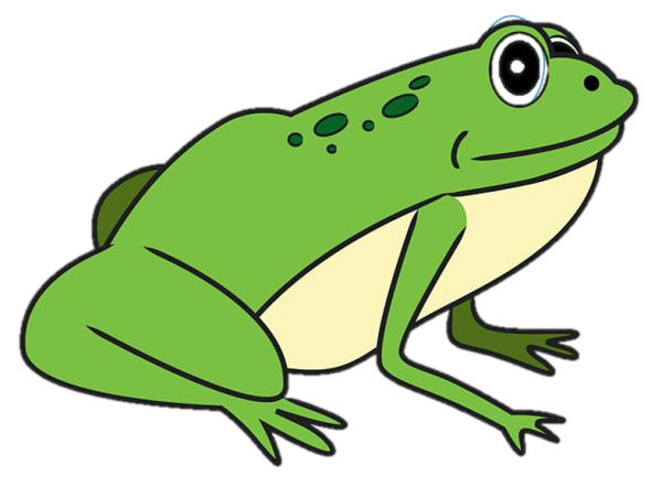 Зеленая лягушка для детей
