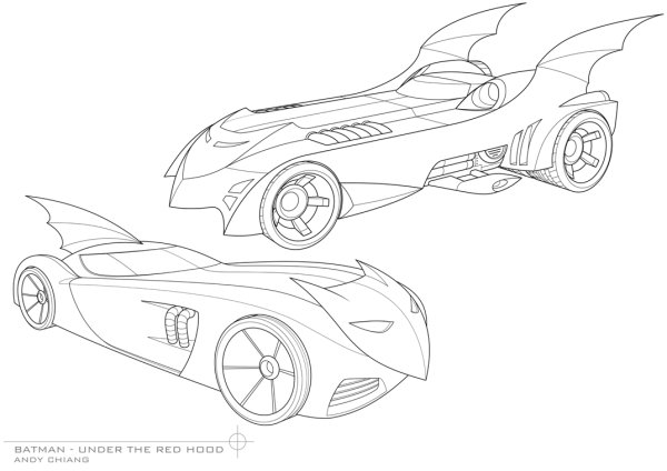 Раскраска лего Бэтмобиль