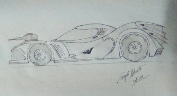 Машина Бэтмобиль раскраска