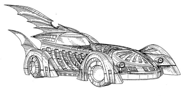 Раскраска лего Бэтмобиль