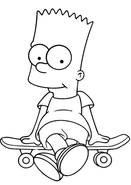 Барт симпсон рисунок
