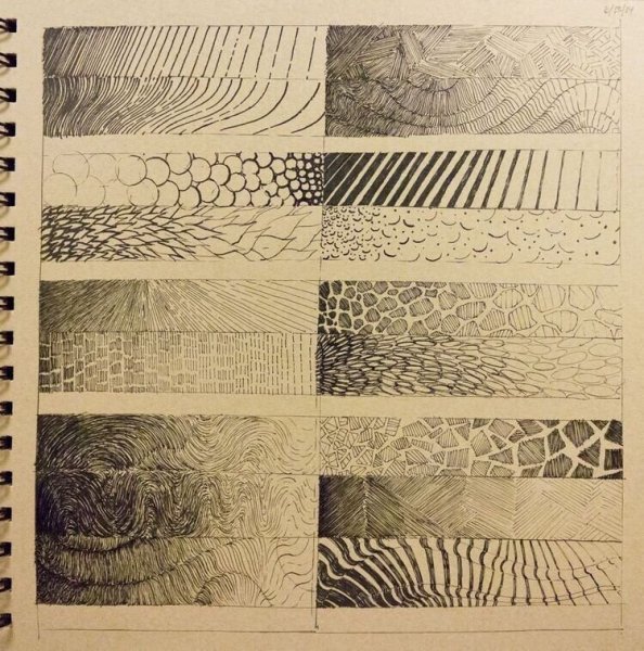 Природные фактуры в графике