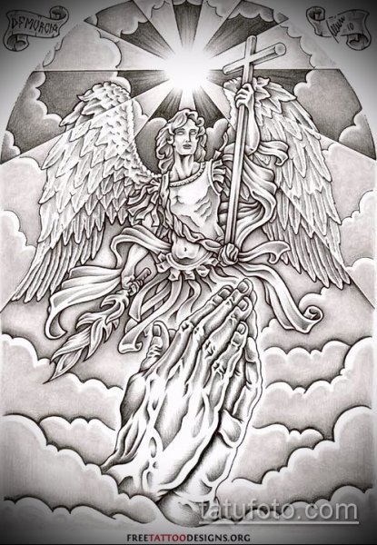 Тату воин Архангел Михаил