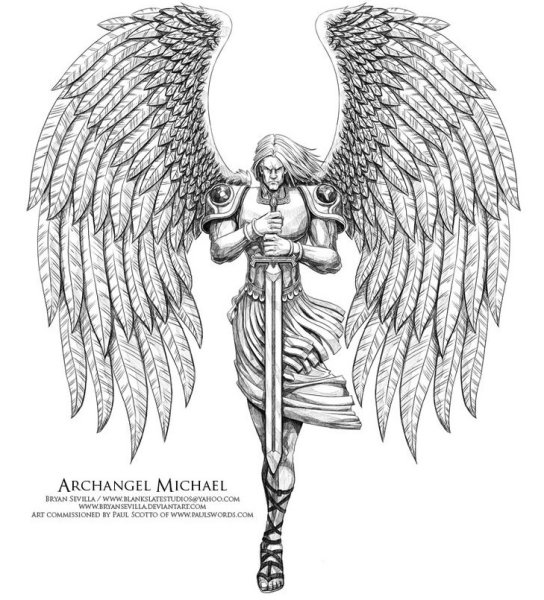 Архангел Рафаил тату