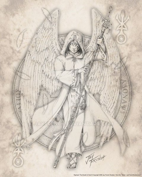 Архангел Рафаил эскиз
