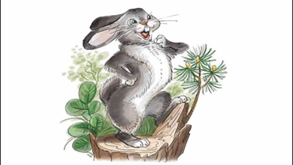 Сказочный заяц на прозрачном фоне