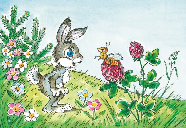 Сказочный зайчик на прозрачном фоне