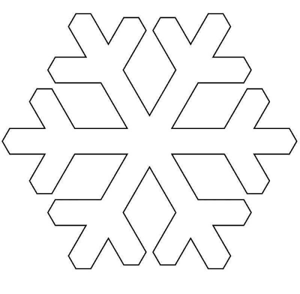 Снежинка раскраска