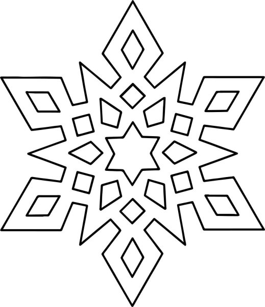 Трафарет «снежинки»