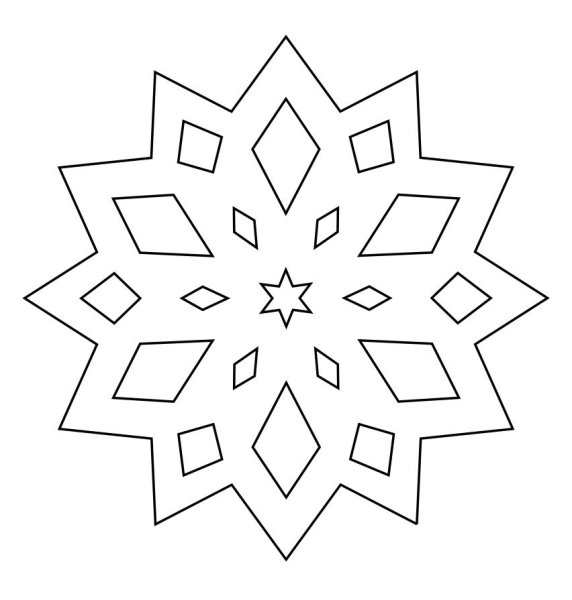 Трафарет «снежинки»