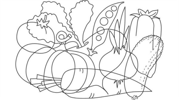 Наложенные изображения овощи