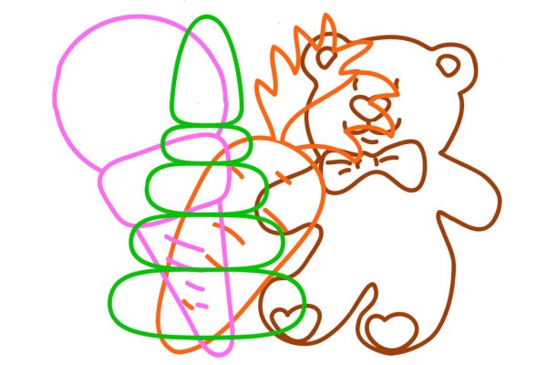 Наложенные изображения цветные