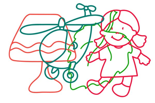 Наложенные фигуры для детей