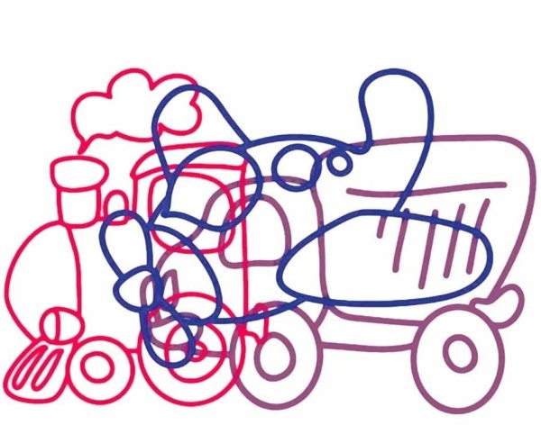 Наложенные контуры для детей