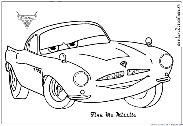 Машинка молния Маккуин раскраска