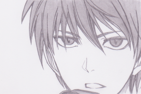 Баскетбол Куроко Акаши карандашом