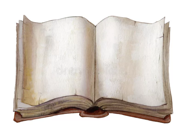 Старая древняя открытая книжка