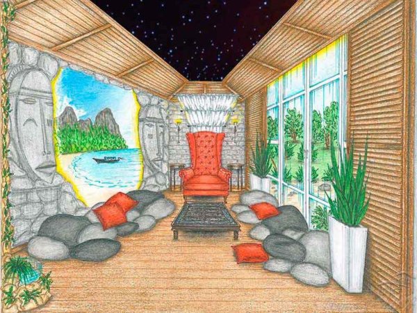 Удивительная комната рисунок