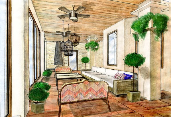 Эскиз интерьера