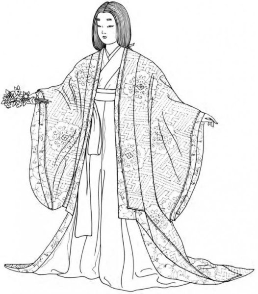 Кимоно простолюдина в 17 в Япония