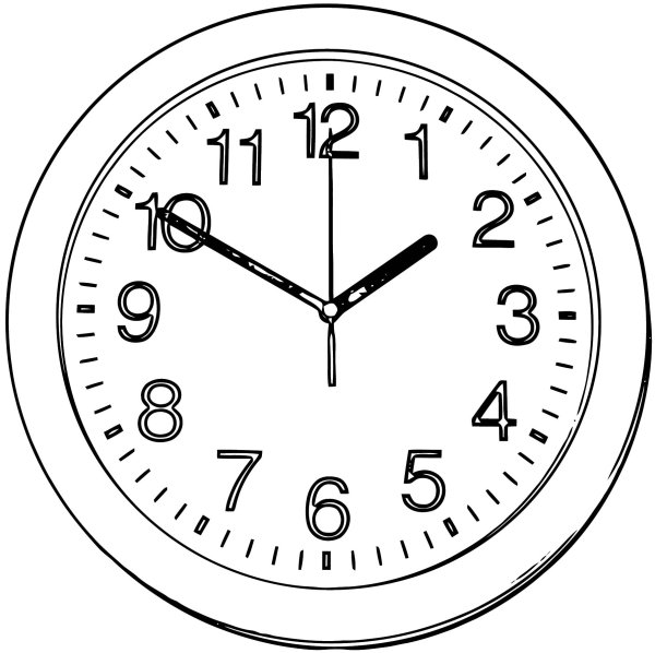 Часы раскраска для детей