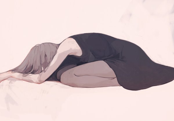 Нарисованный лежачий человек