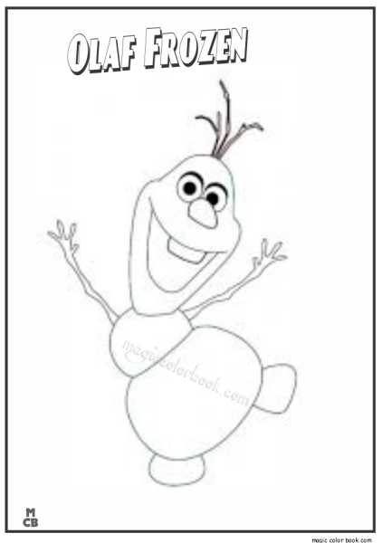 Олаф рисунок для срисовки