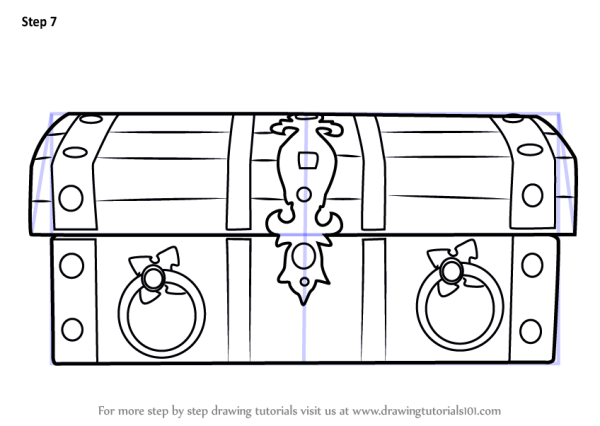 Сундук раскраска