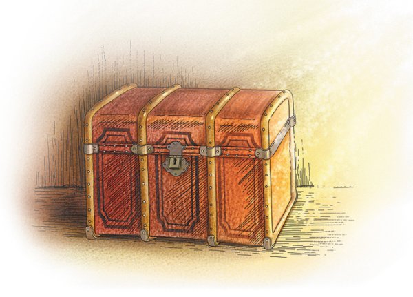 Тайна старого сундука иллюстрации