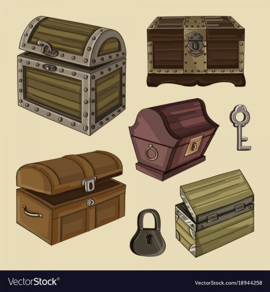 Старинный сундук вектор