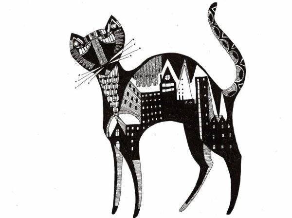 Стилизованные изображения кошек