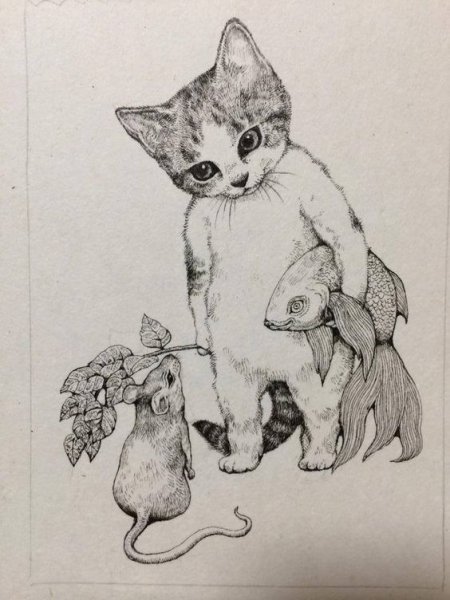 Графическая кошка