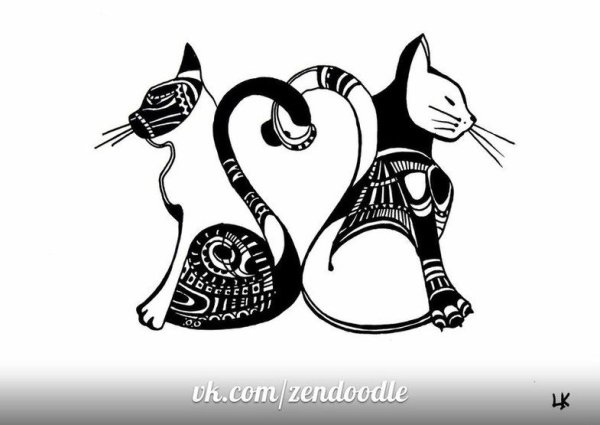 Графическое изображение кошки