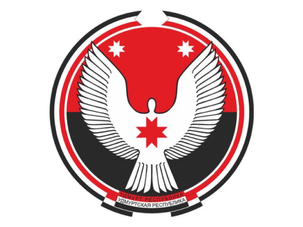Герб Удмуртии черно белый