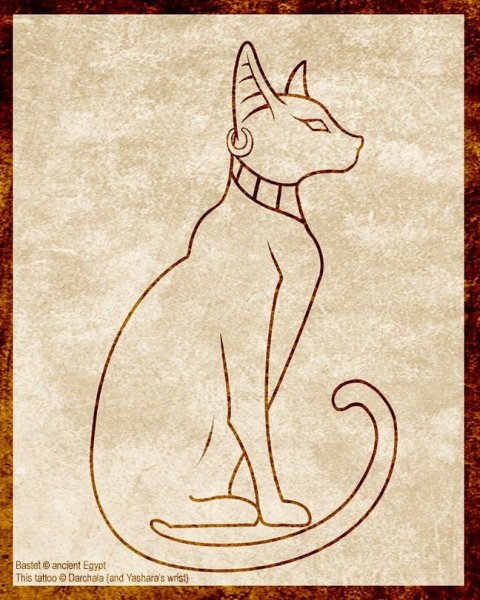 Нарисовать богиню Бастет