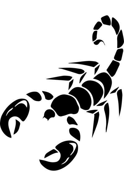 Тату Скорпион трафарет