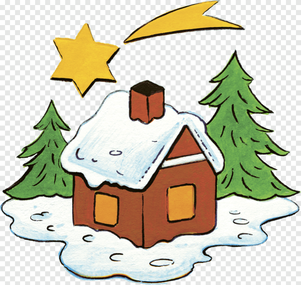 Заснеженный домик для детей