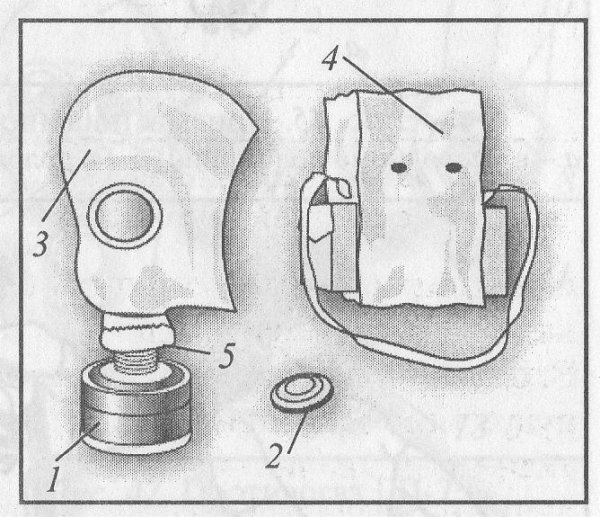 Противогаз ГП-5 чертеж