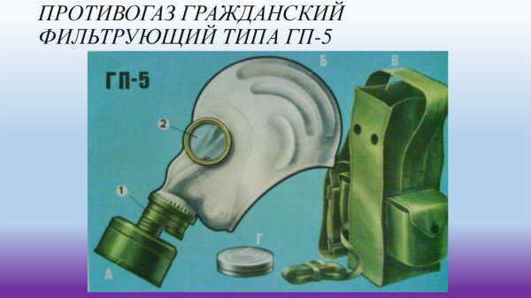 Противогаз Гражданский фильтрующий ГП-5